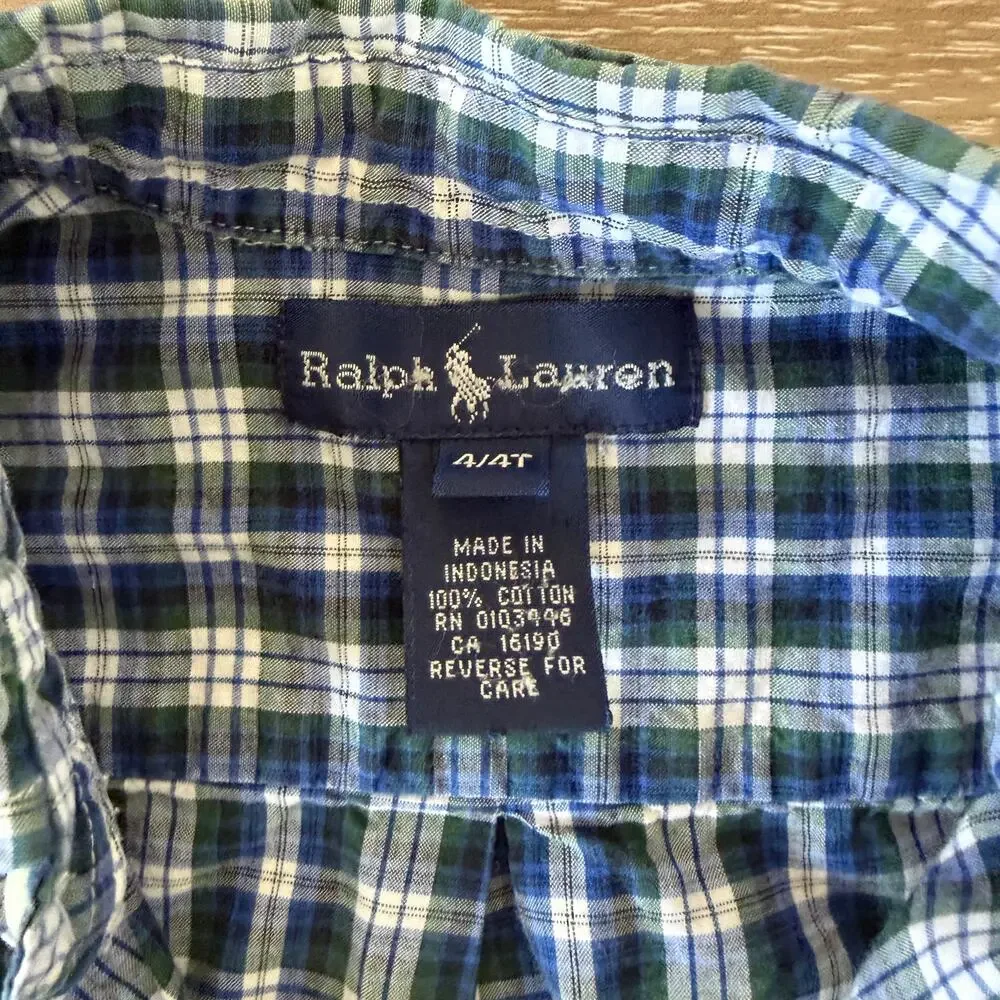 Boys Ralph Lauren Plaid Shirt